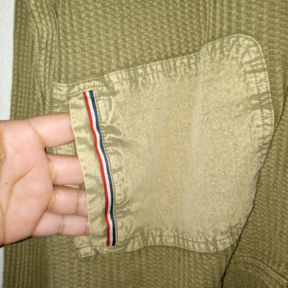 Tommy Hilfiger mixed media waffle hoodie shirt sz XL - Picture 5 of 5